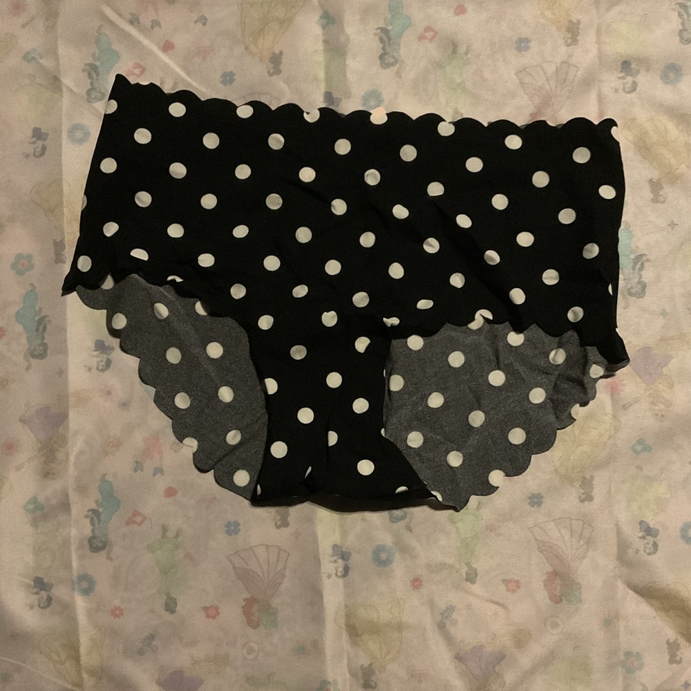 Polka Dot Patter Black Panties by Victoria’s Secret. AUTHENTIC Size S NWT